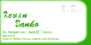 kevin danko business card